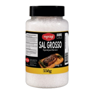 Sal Grosso Branco Especial para Churrasco Pote 550g